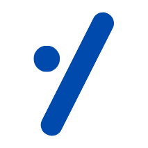 The AI Convo mark alone, a dot and a forward slash